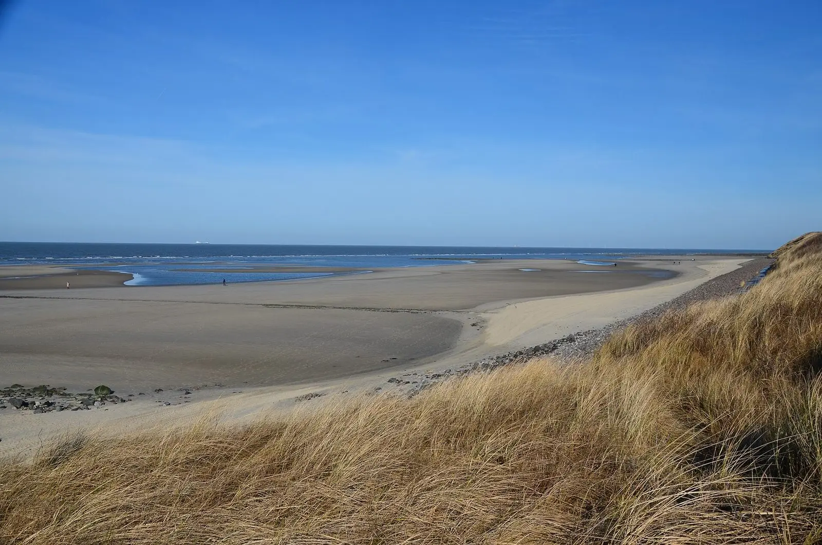 Strand und Dünenkante auf Wangerooge im März